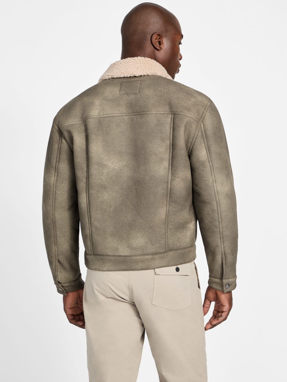 Andy Faux-Suede and Sherpa Trucker Jacket - Guess