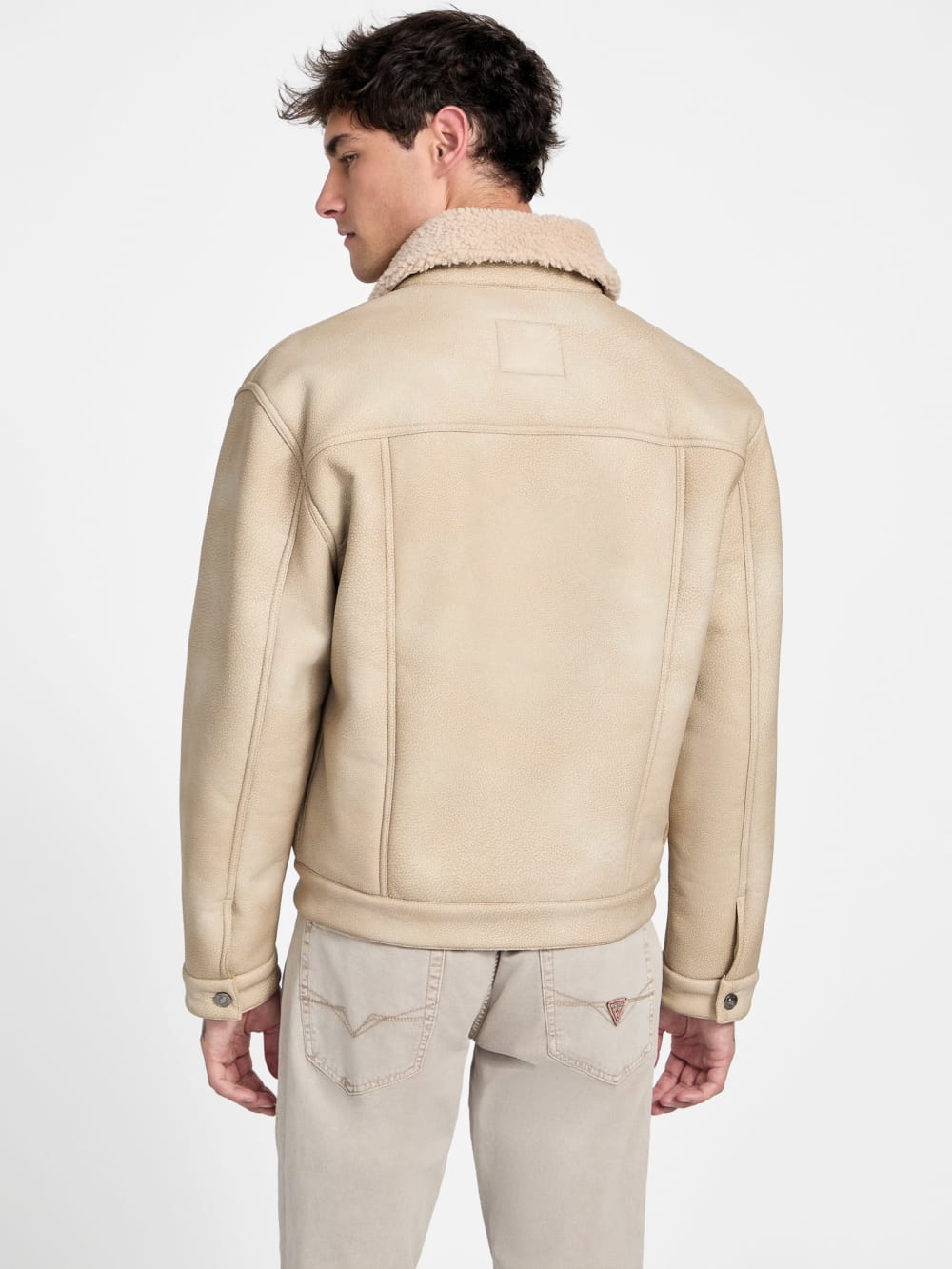 Andy Faux-Suede and Sherpa Trucker Jacket - Guess