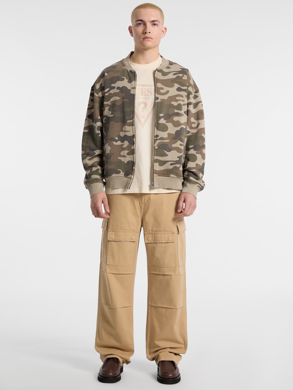 GUESS Originals Eco Sweatshirt Flight Jacket - Guess