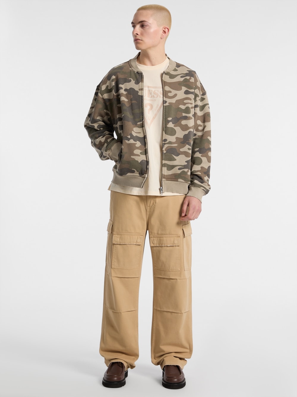 GUESS Originals Eco Sweatshirt Flight Jacket - Guess