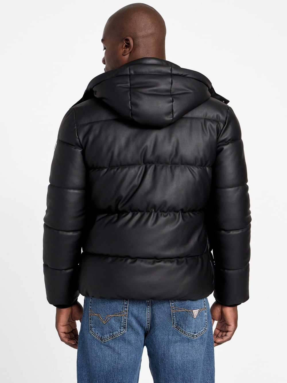 Eco Faux-Leather Puffer Jacket - Guess