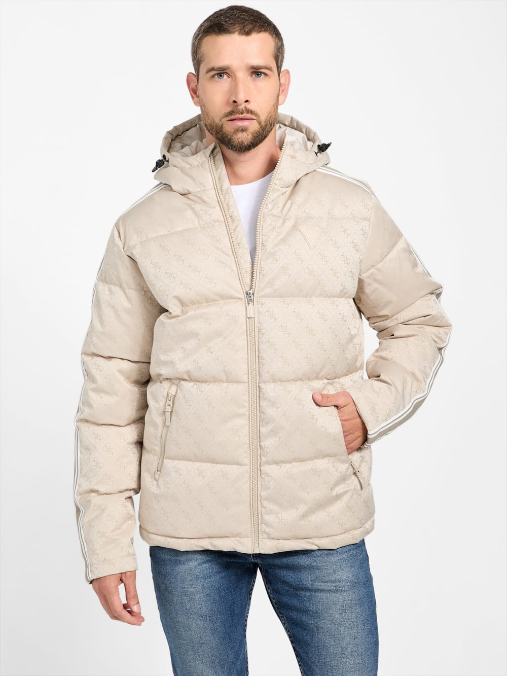 Eco Fusco Hooded Padded Jacket - Guess