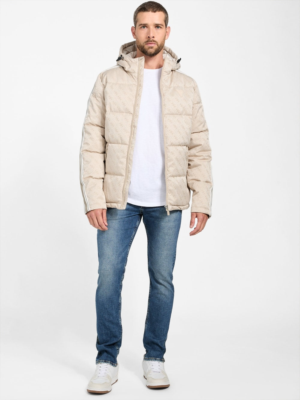 Eco Fusco Hooded Padded Jacket - Guess