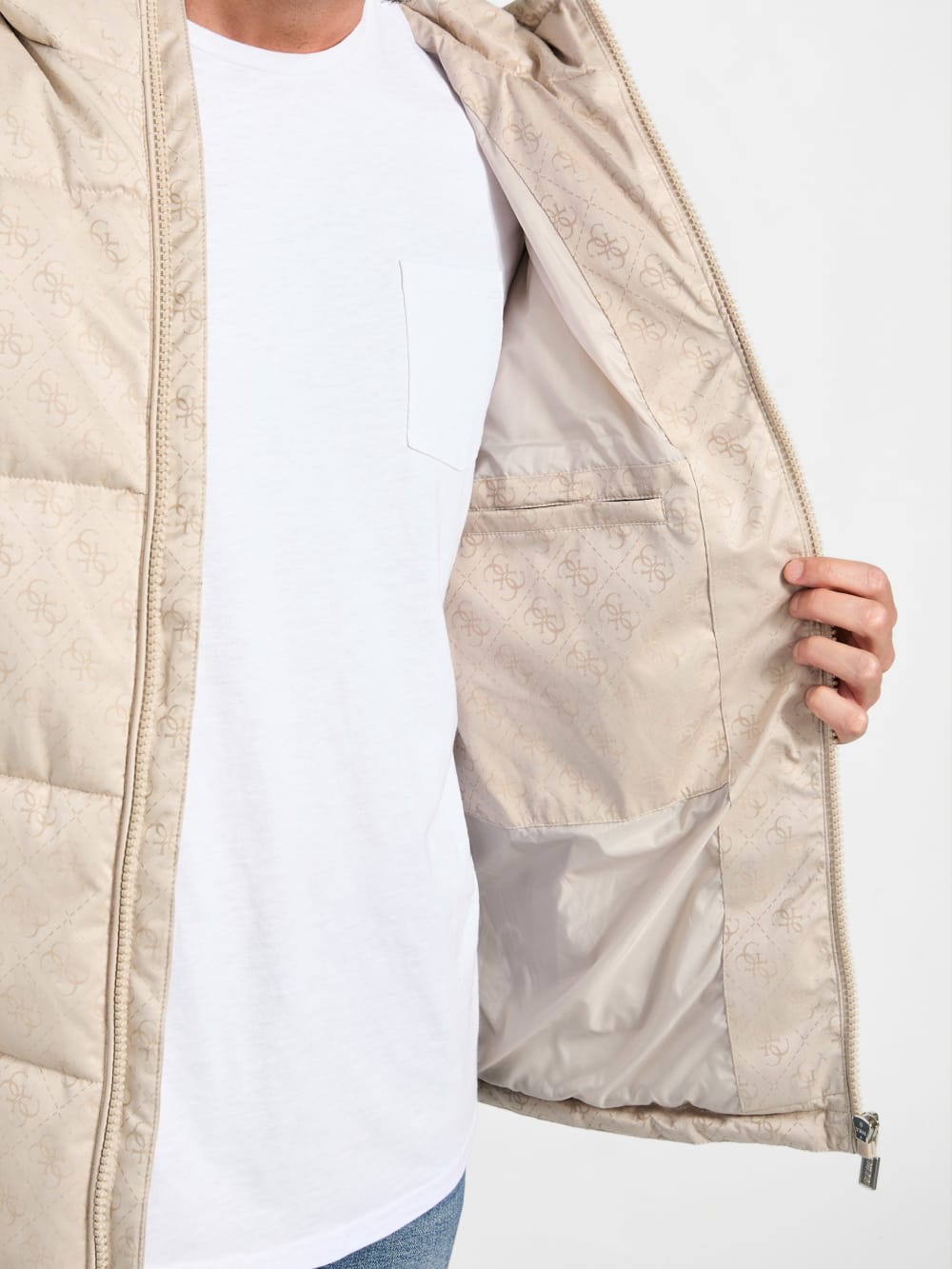 Eco Fusco Hooded Padded Jacket - Guess