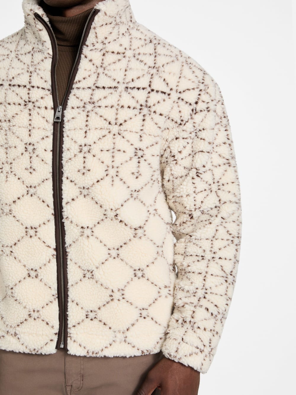 Eco Soldier Sherpa Jacquard Jacket - Guess