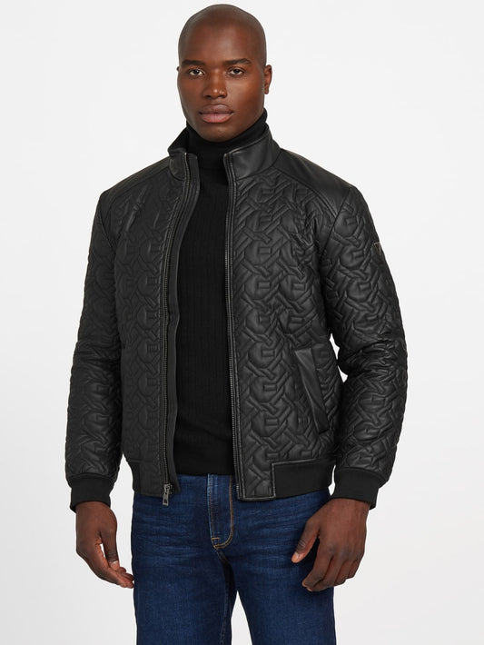 G Chain Quilted Faux-Leather Jacket - Guess