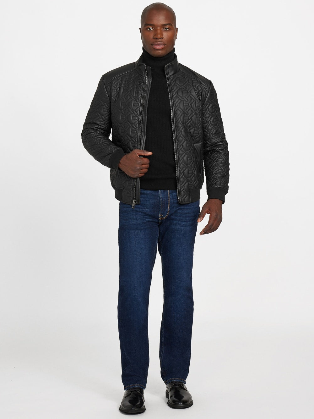 G Chain Quilted Faux-Leather Jacket - Guess