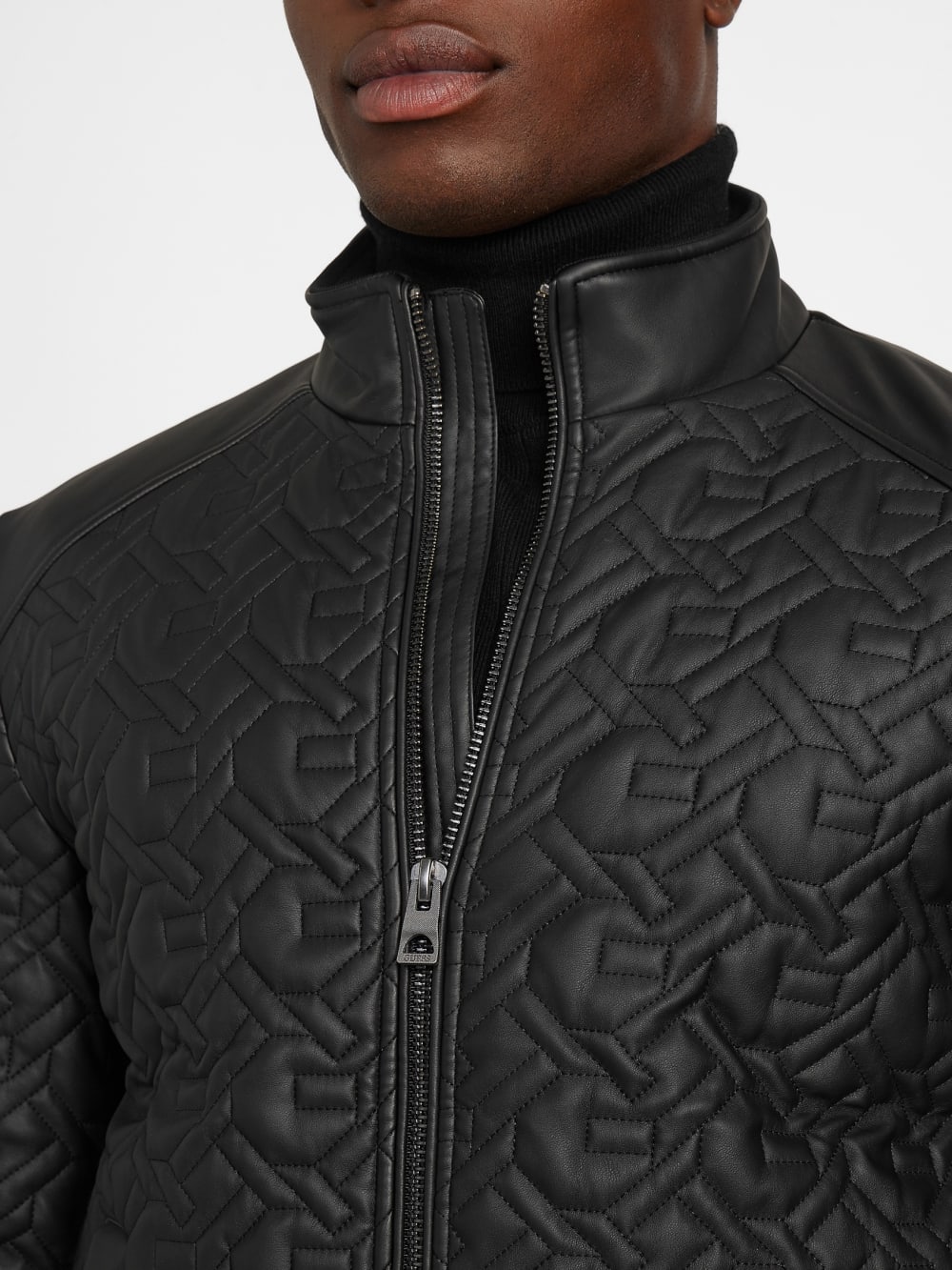 G Chain Quilted Faux-Leather Jacket - Guess