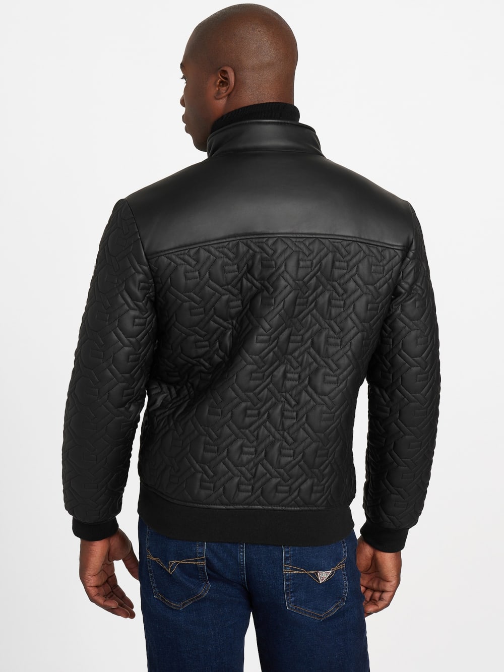 G Chain Quilted Faux-Leather Jacket - Guess