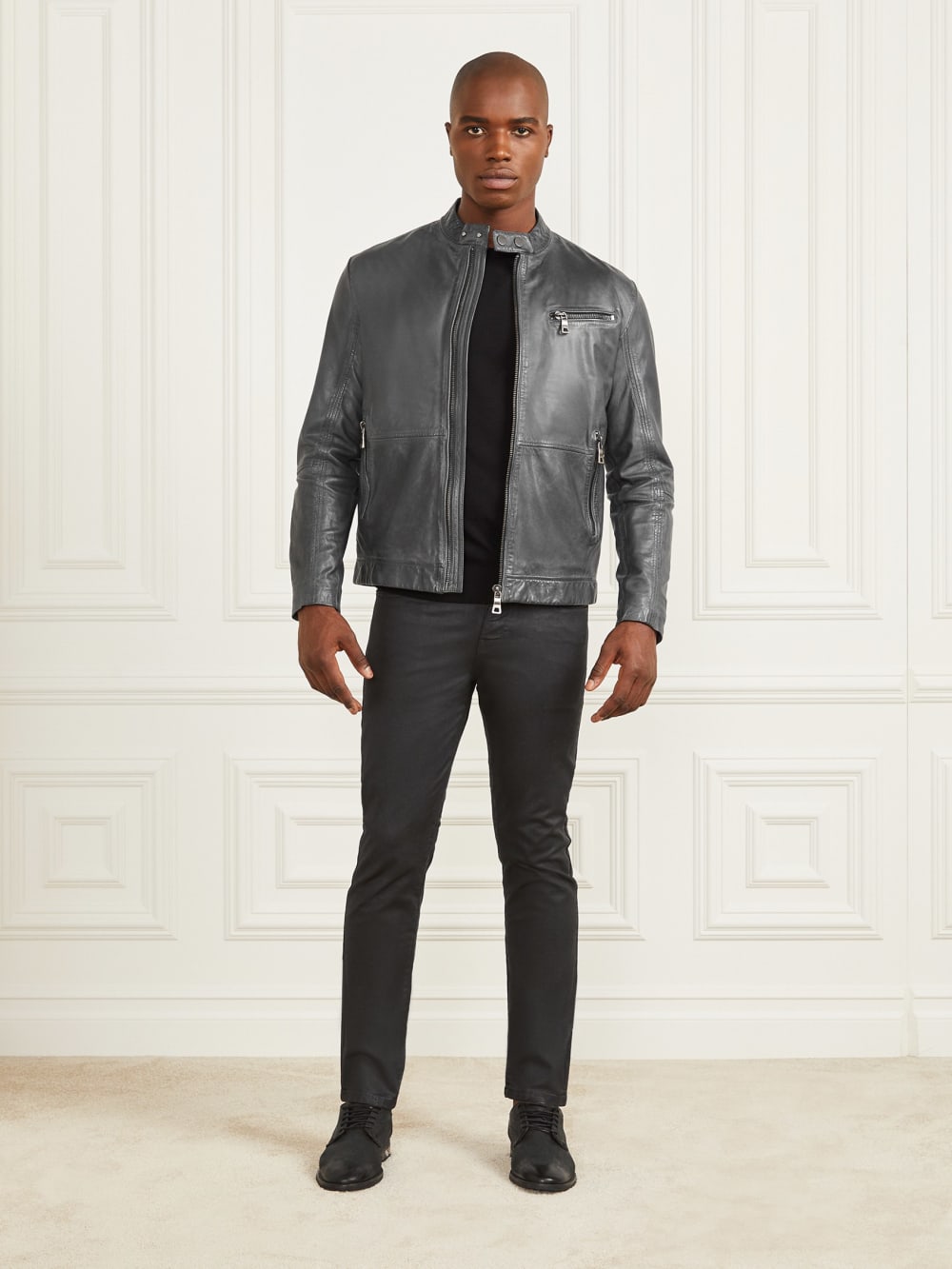 Leather Biker Jacket - Guess