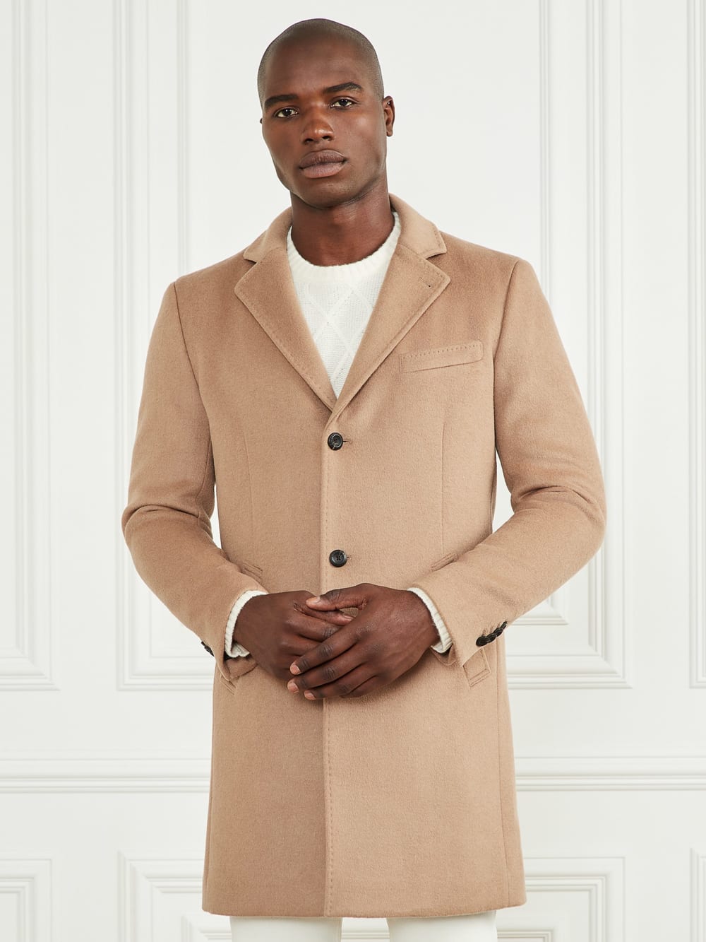 Single Breasted Wool-Blend Coat - Guess