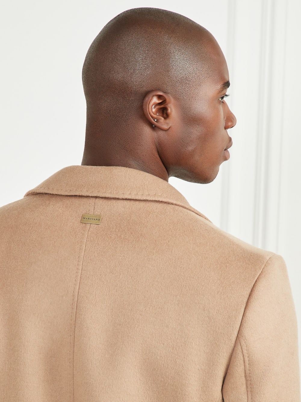 Single Breasted Wool-Blend Coat - Guess