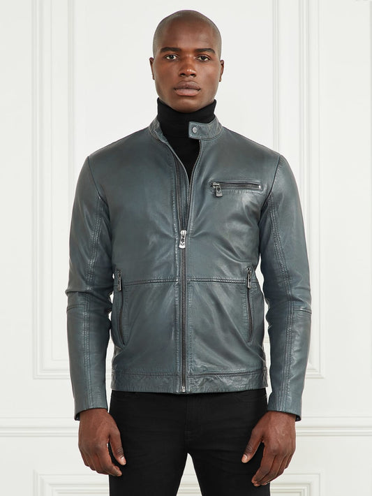 Genuine Leather Biker Jacket - Guess