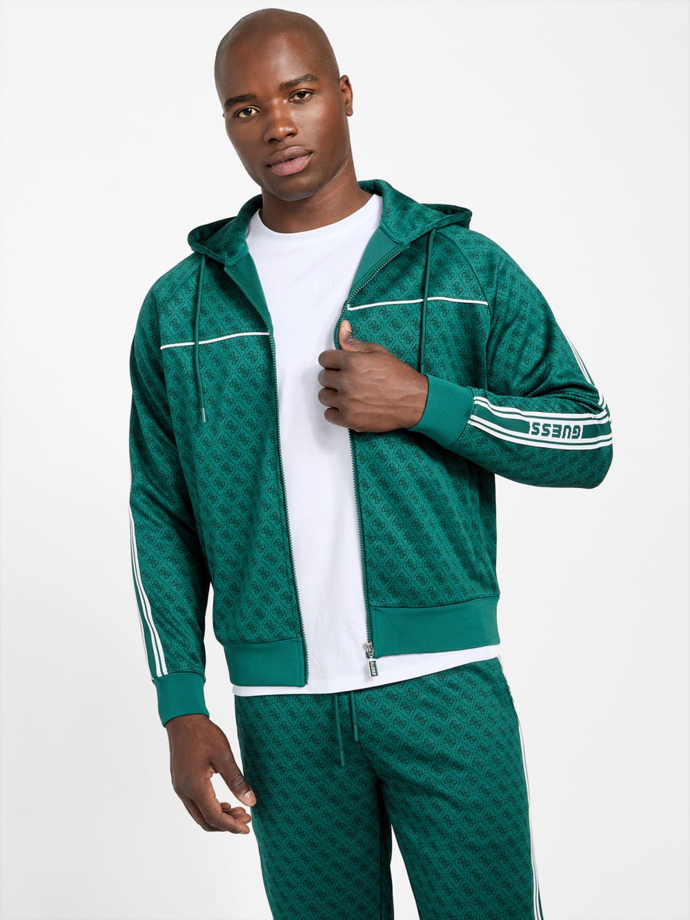 Eco Parimo Jacquard Full-Zip Hoodie - Guess
