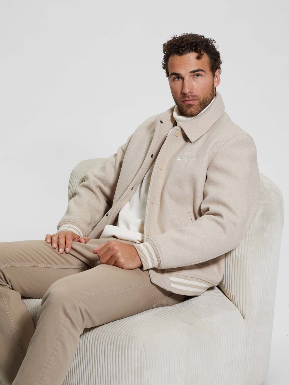 Eco Melton Flight Jacket - Guess