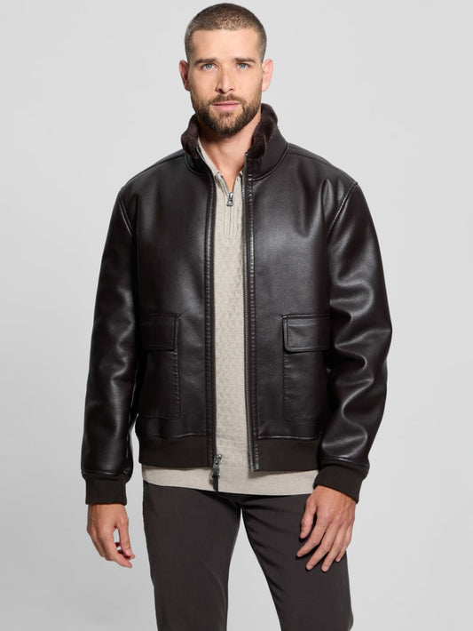 Ryder Bonded Faux-Leather Jacket - Guess