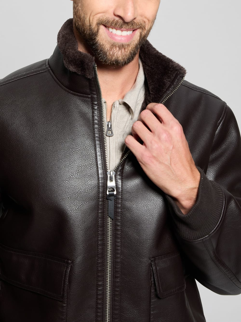 Ryder Bonded Faux-Leather Jacket - Guess