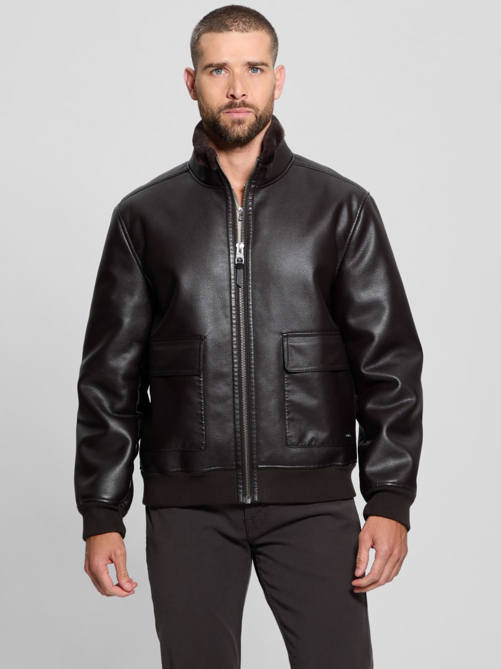Ryder Bonded Faux-Leather Jacket - Guess