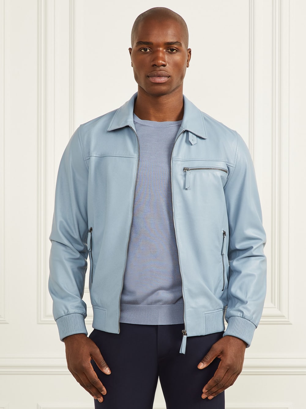 Leather Flight Jacket - Guess