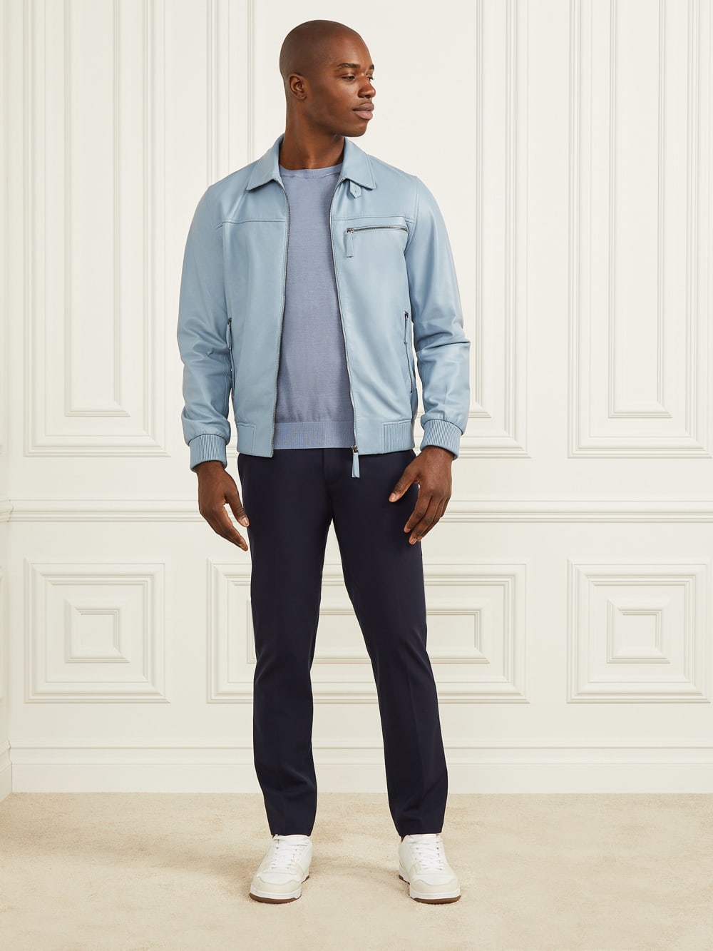 Leather Flight Jacket - Guess