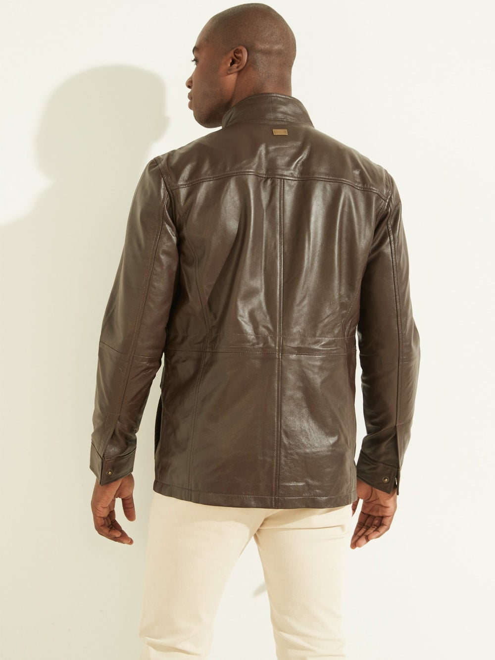 Leather Field Jacket - Guess