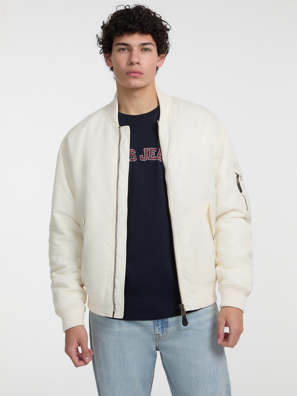 Nylon Flight Jacket - Guess