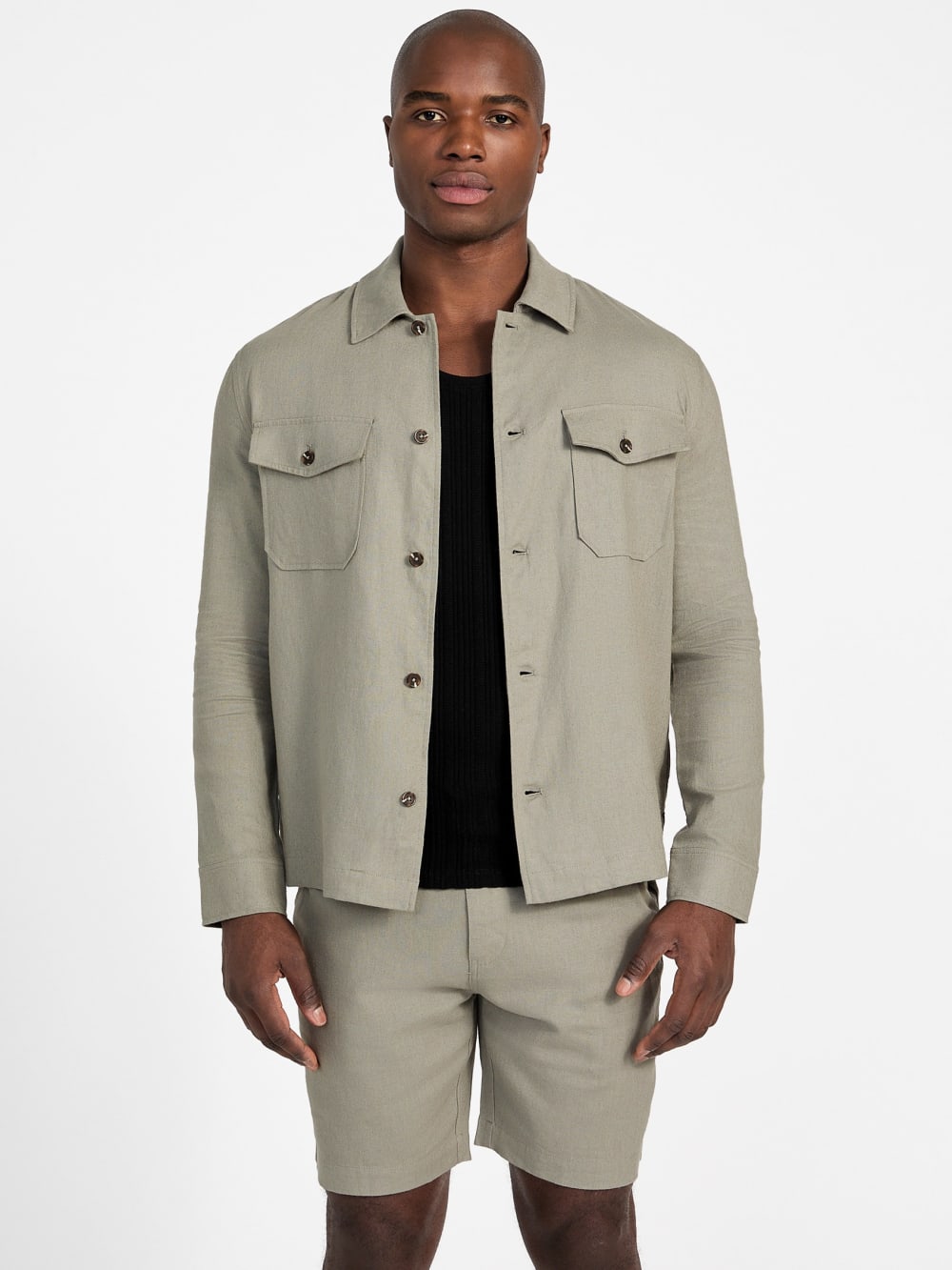 Eco Fletcher Linen Shacket - Guess