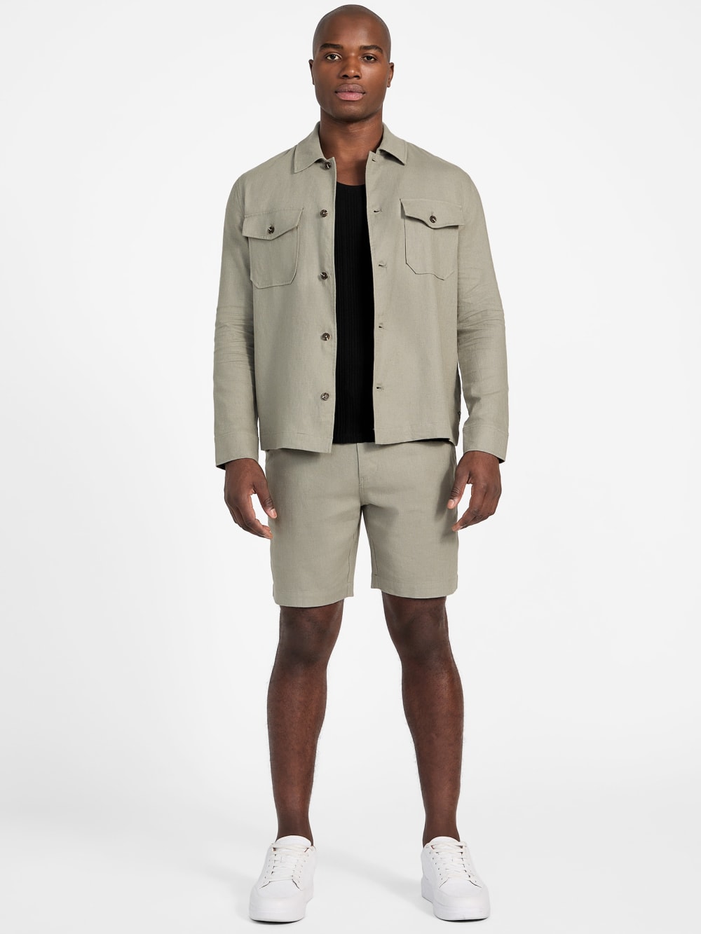 Eco Fletcher Linen Shacket - Guess
