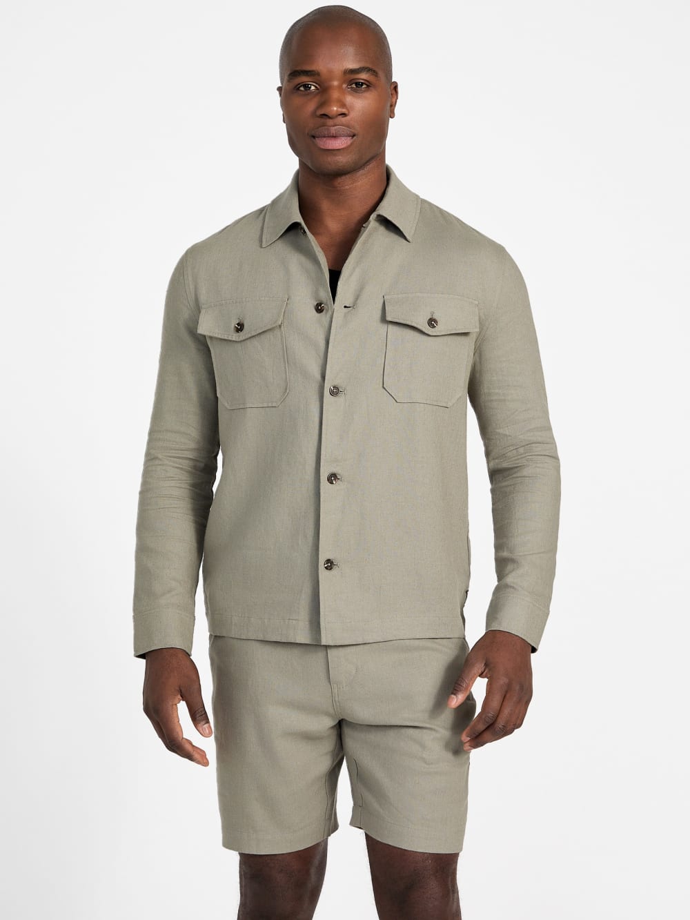 Eco Fletcher Linen Shacket - Guess