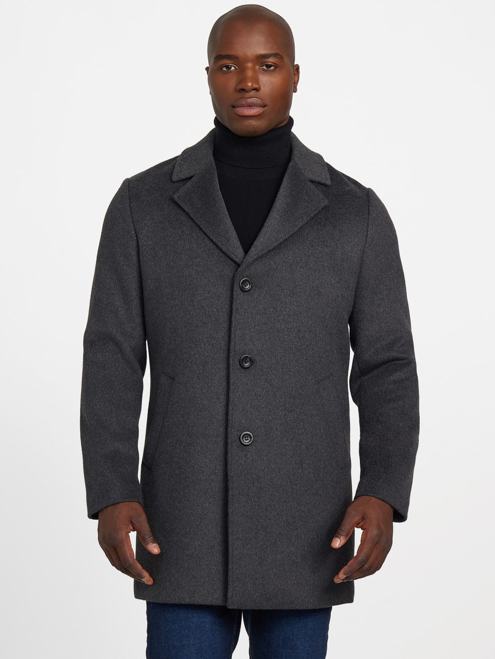 Eco Wool-Blend Fitted Coat - Guess