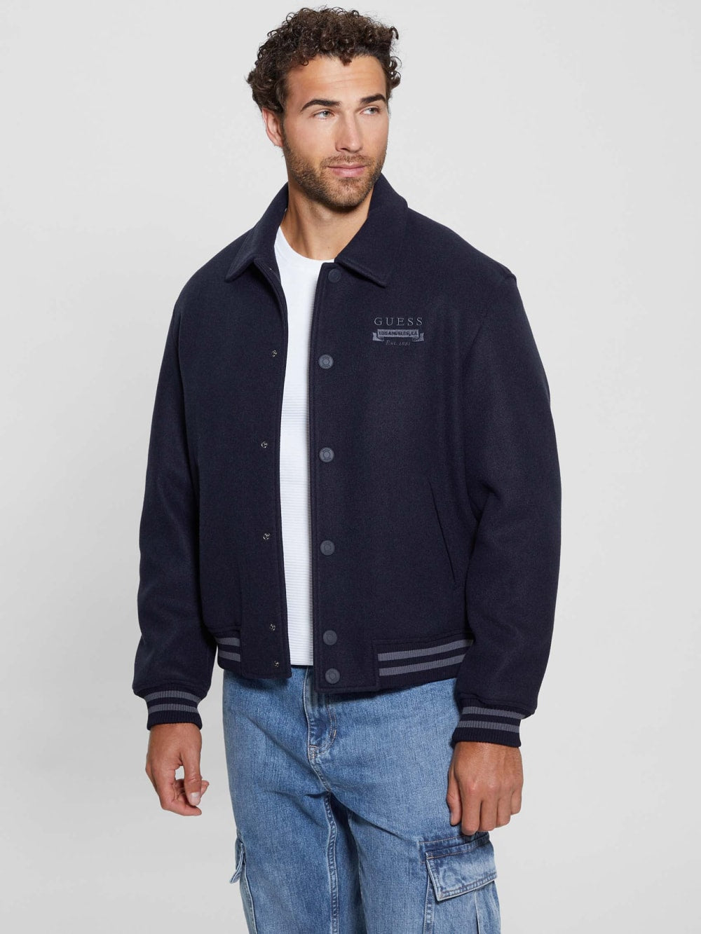 Eco Melton Flight Jacket - Guess