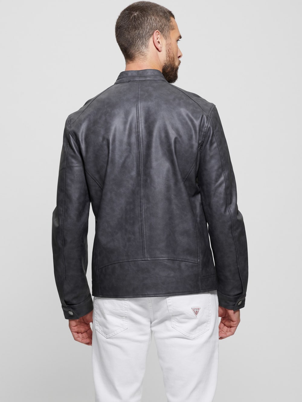 Faux-Leather Moto Jacket - Guess