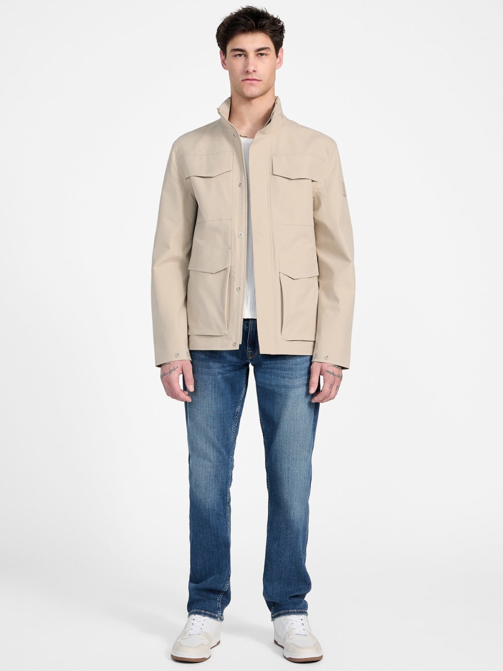Dunwich Woven Hooded Utility Jacket - Guess
