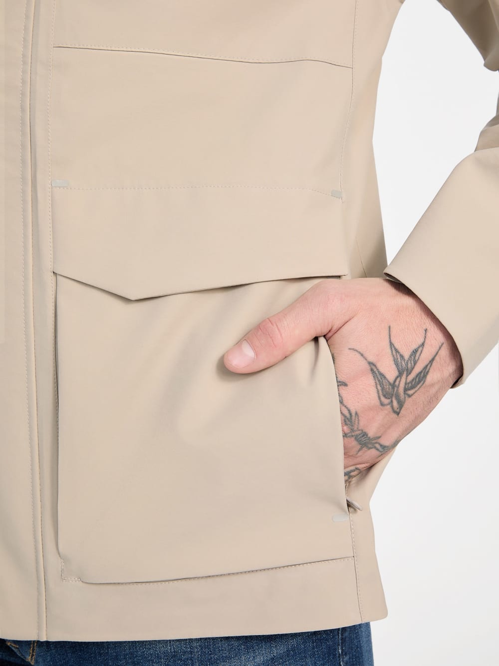 Dunwich Woven Hooded Utility Jacket - Guess