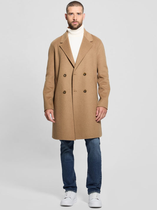 Wool-Blend Double-Breasted Coat - Guess