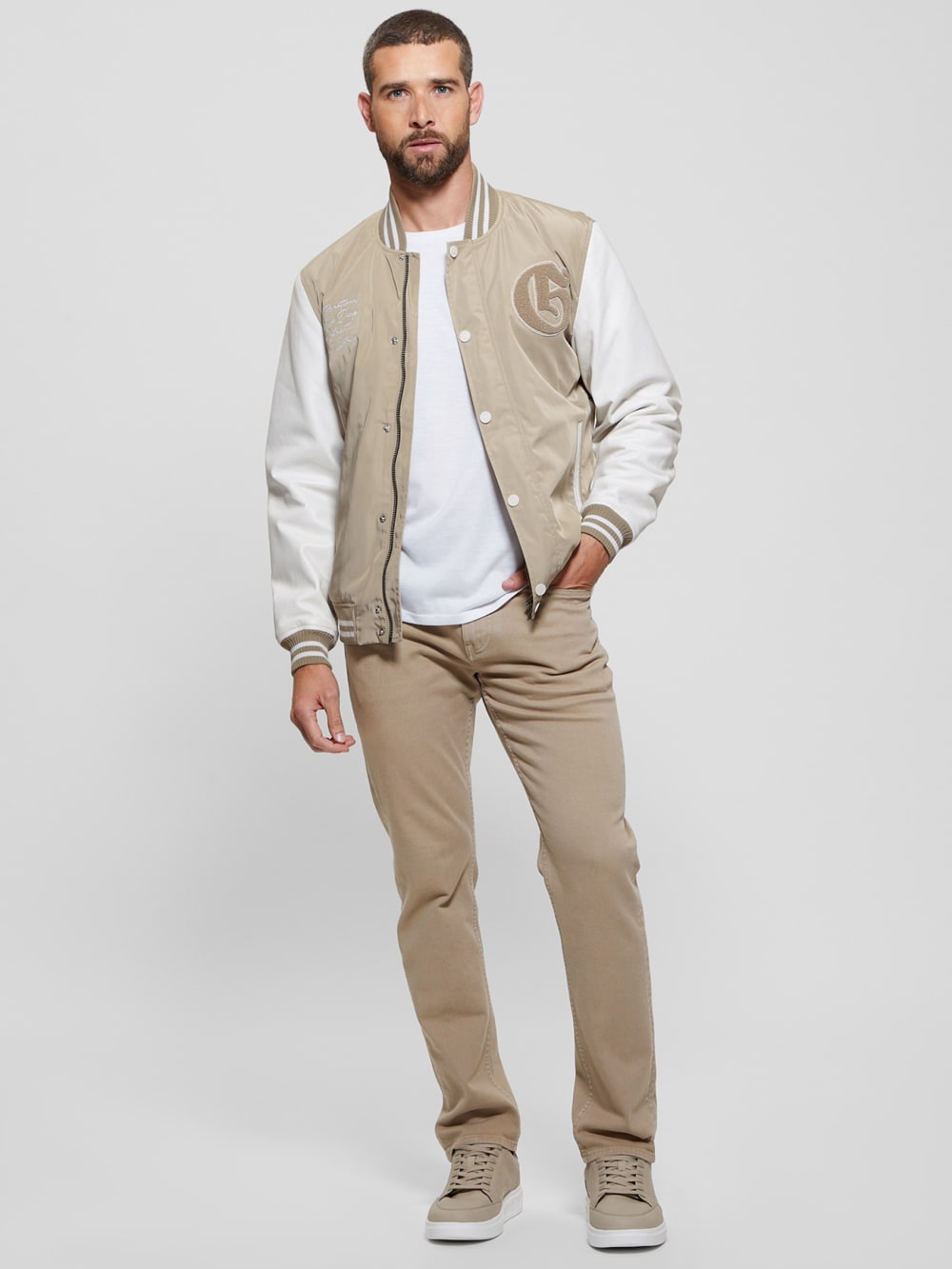 Color-Block Varsity Jacket - Guess