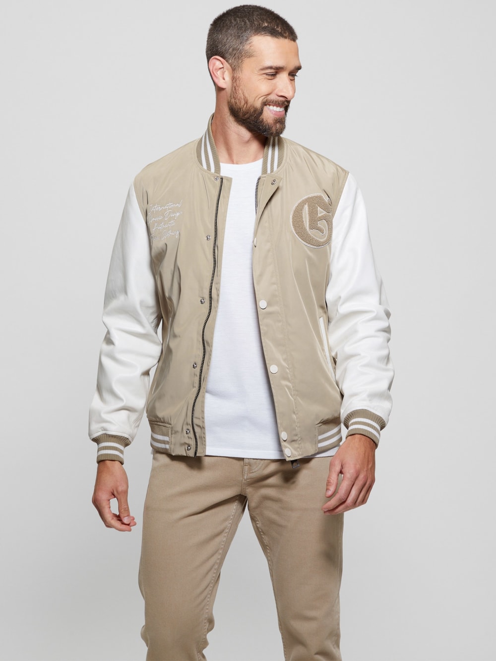 Color-Block Varsity Jacket - Guess