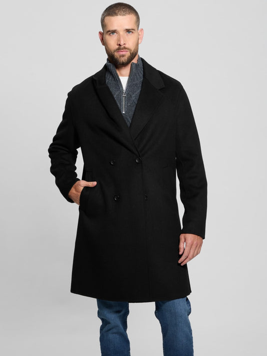 Wool-Blend Double-Breasted Coat - Guess