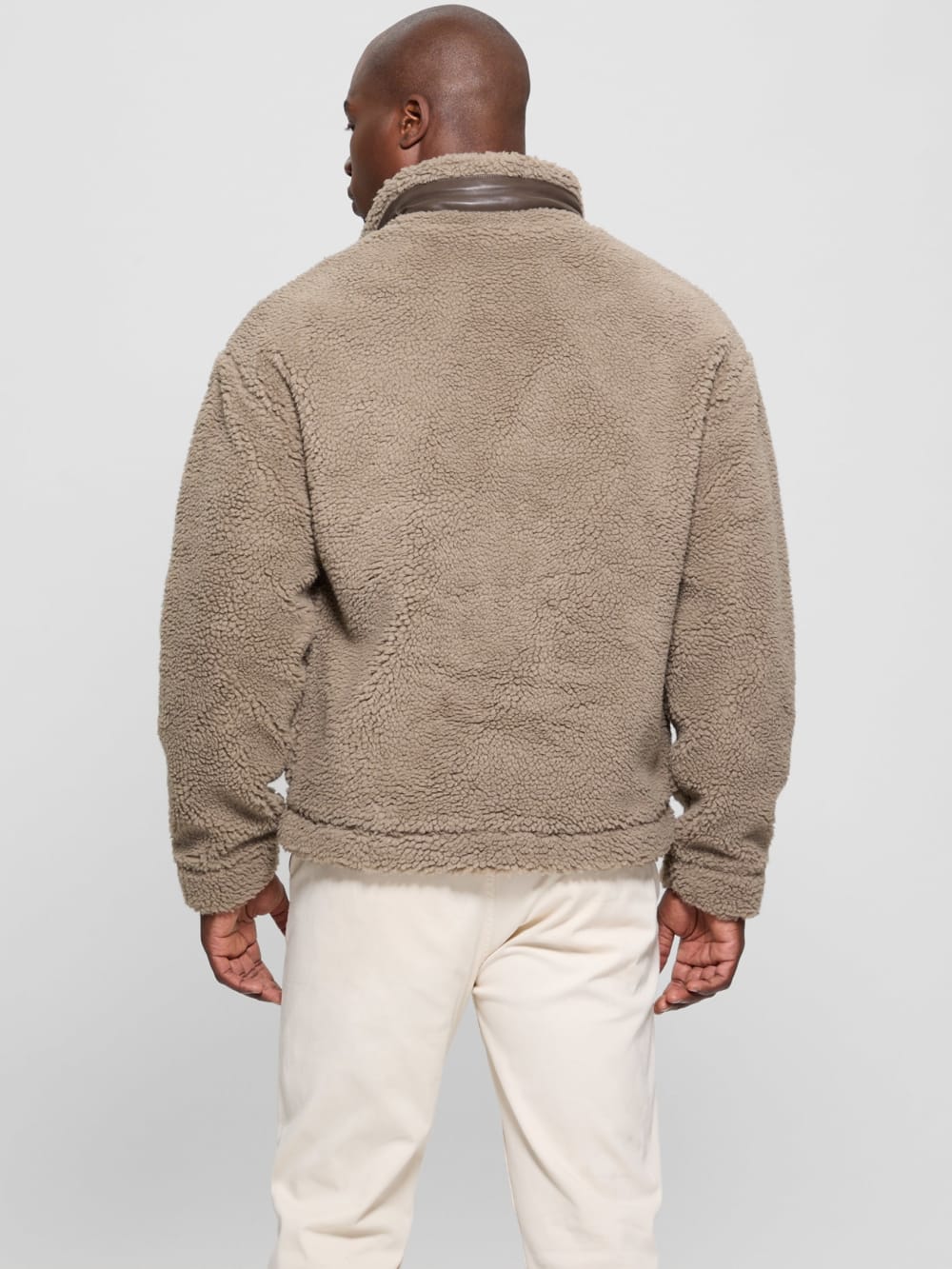 Faux-Sherpa Full-Zip Jacket - Guess