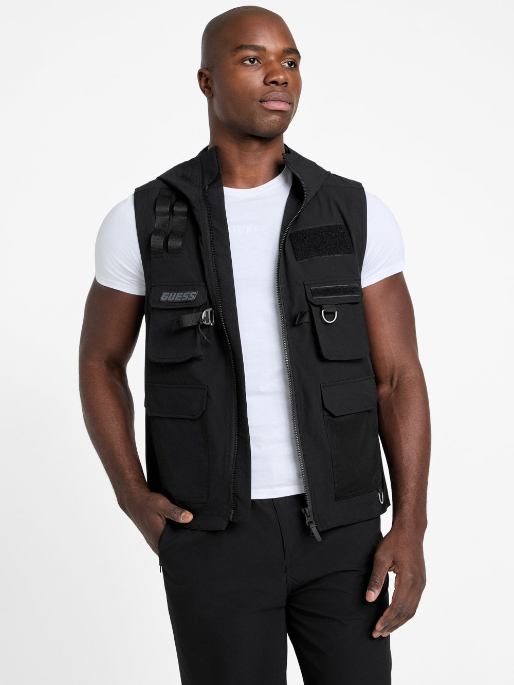 Galium Hooded Vest - Guess