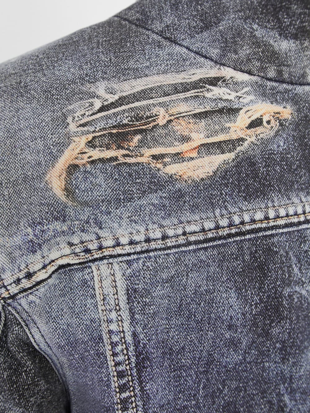GUESS Originals Printed Trucker Denim Jacket - Guess