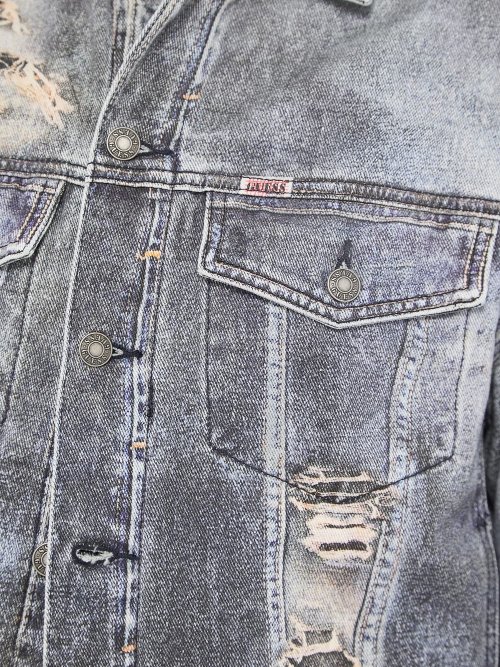 GUESS Originals Printed Trucker Denim Jacket - Guess