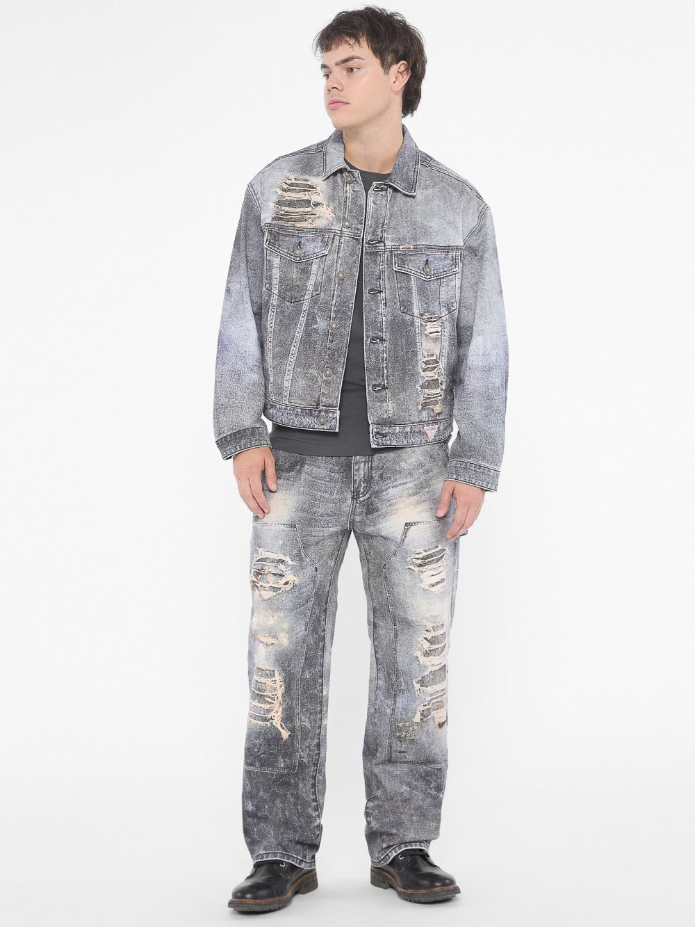 GUESS Originals Printed Trucker Denim Jacket - Guess