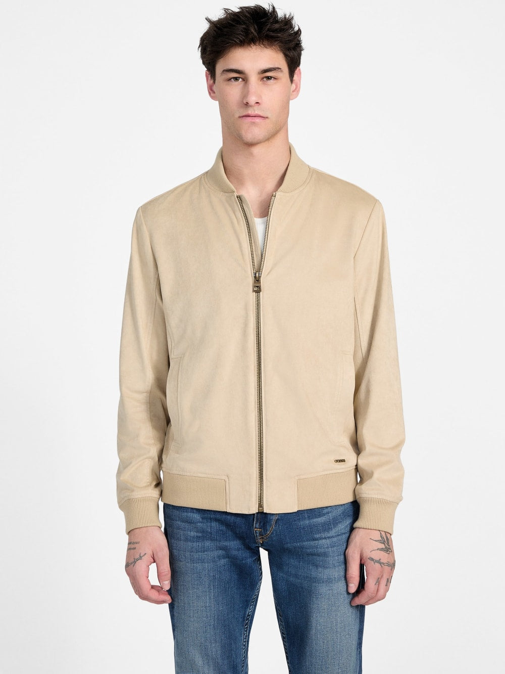 Eco Faux-Suede Flight Jacket - Guess