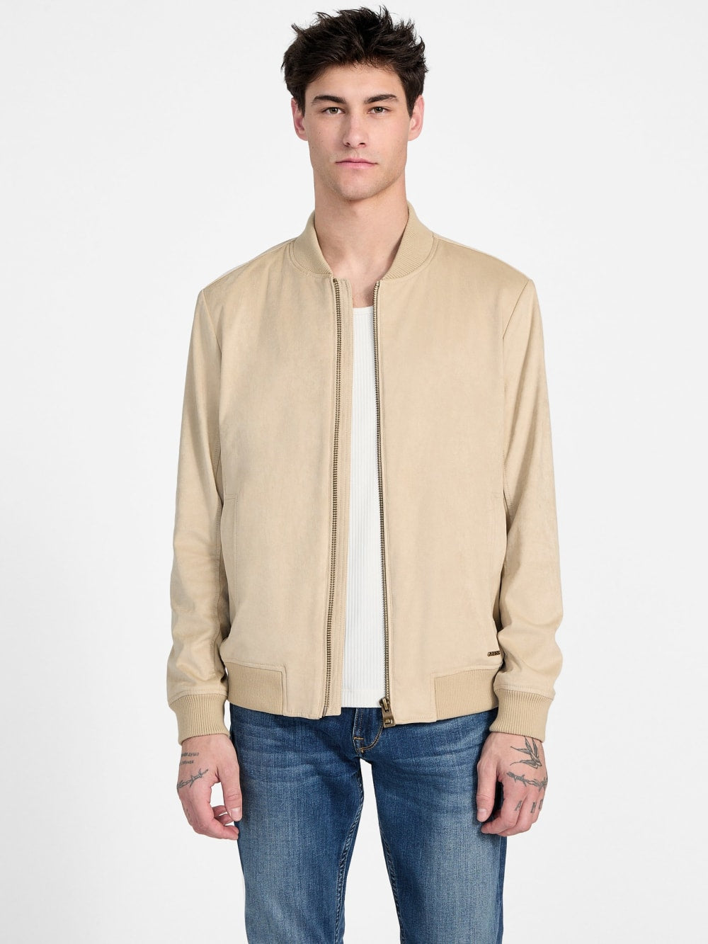 Eco Faux-Suede Flight Jacket - Guess