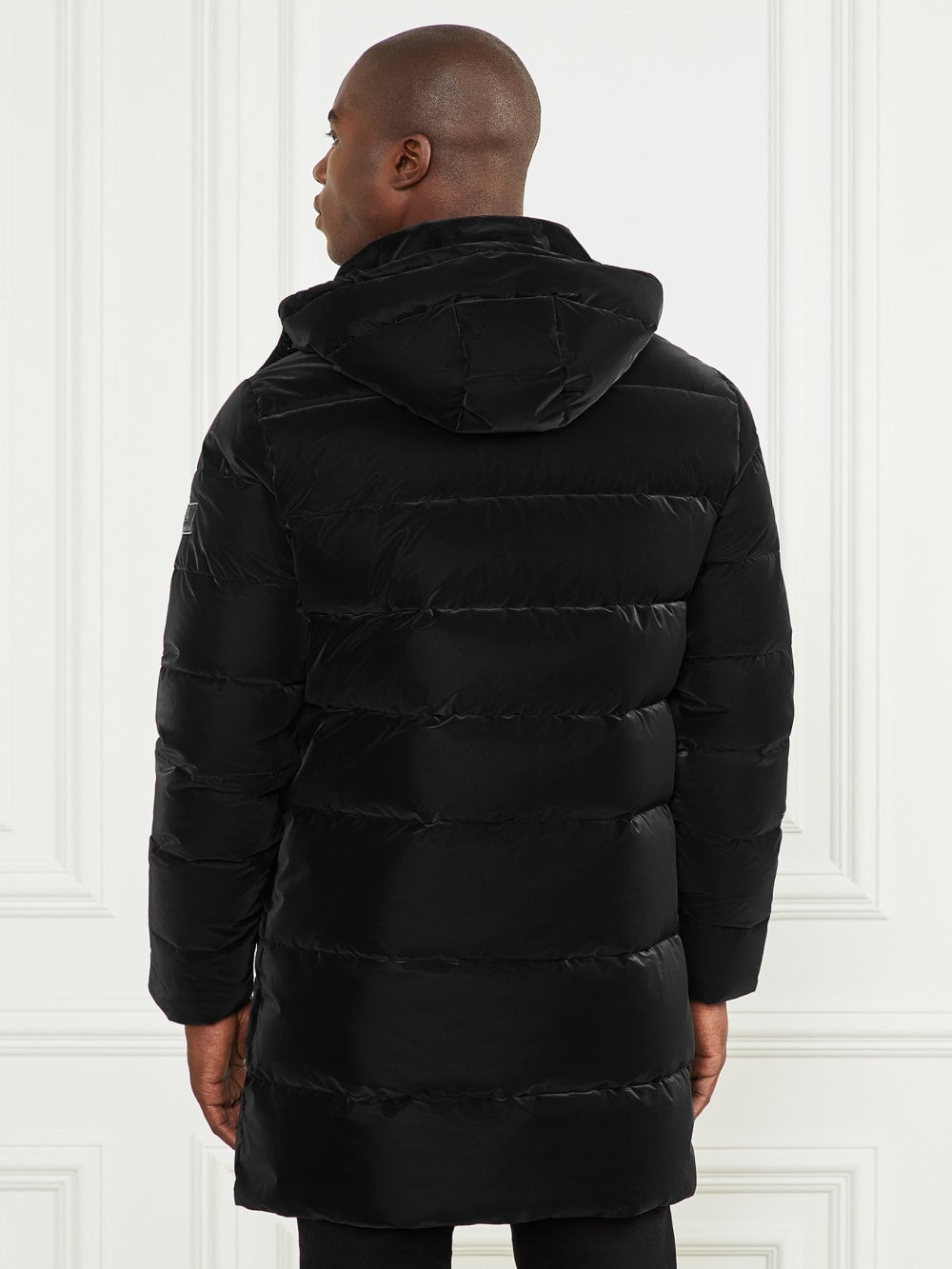 Long Down Hooded Jacket - Guess