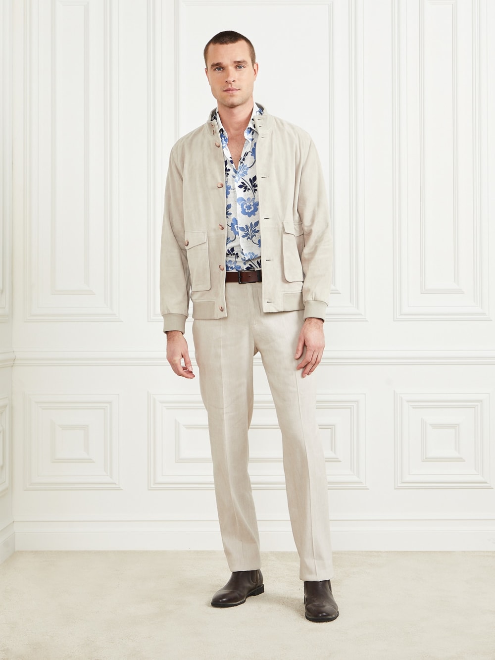 Suede Leather Flight Jacket - Guess