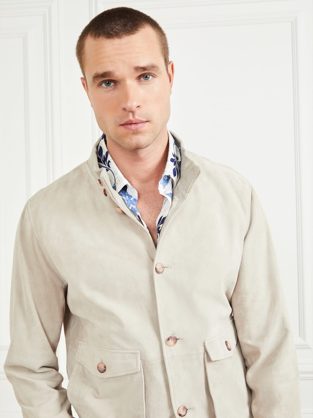 Suede Leather Flight Jacket - Guess