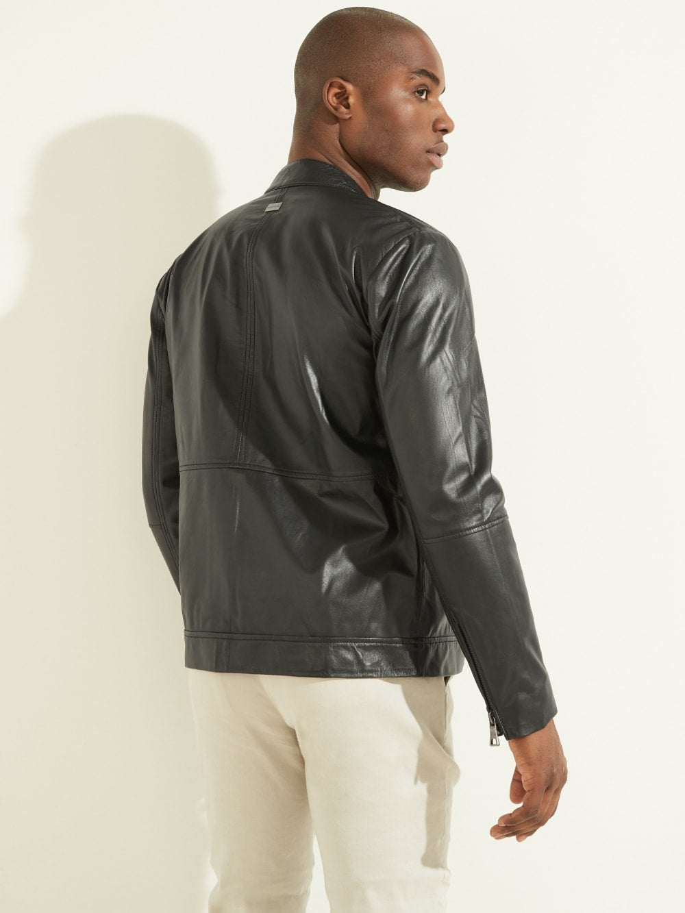 Leather Biker Jacket - Guess
