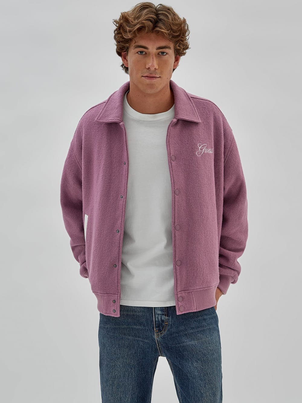 GUESS Originals Wool-Blend Varsity Jacket - Guess